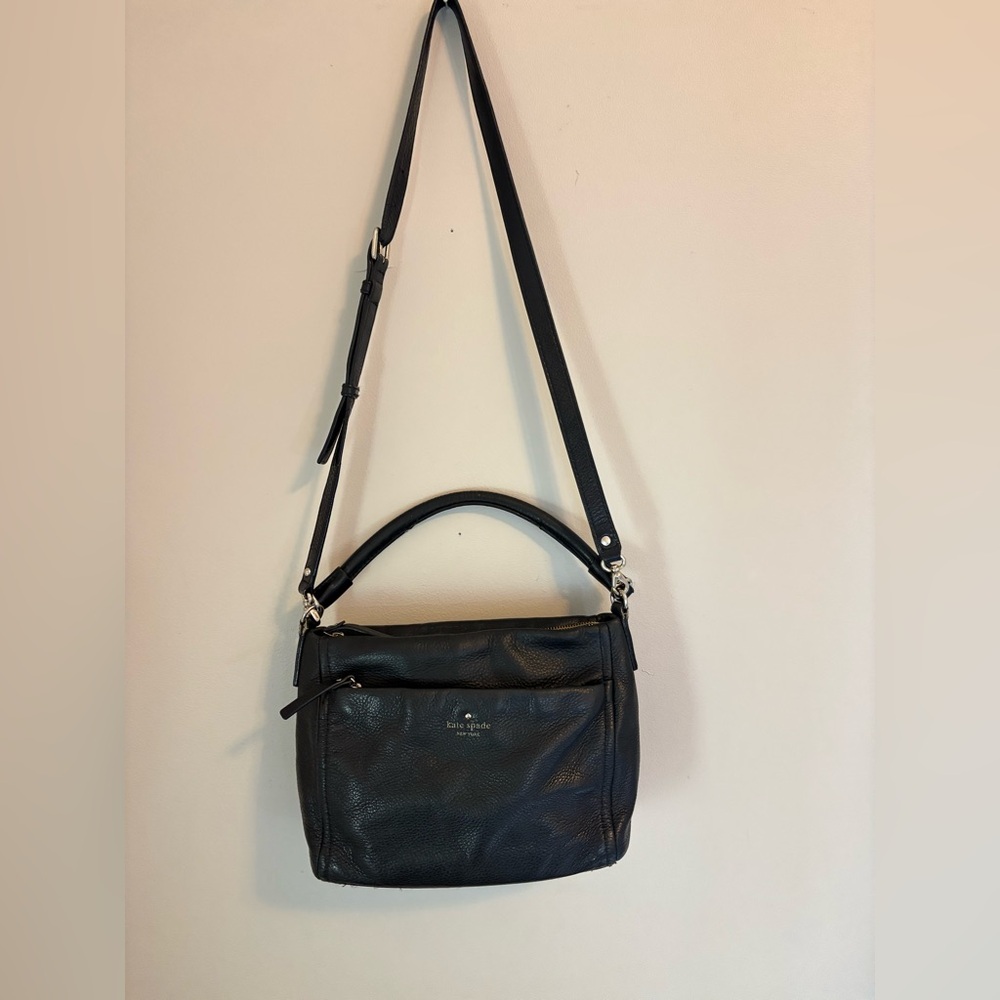 Kate Spade Black Leather Crossbody Satchel